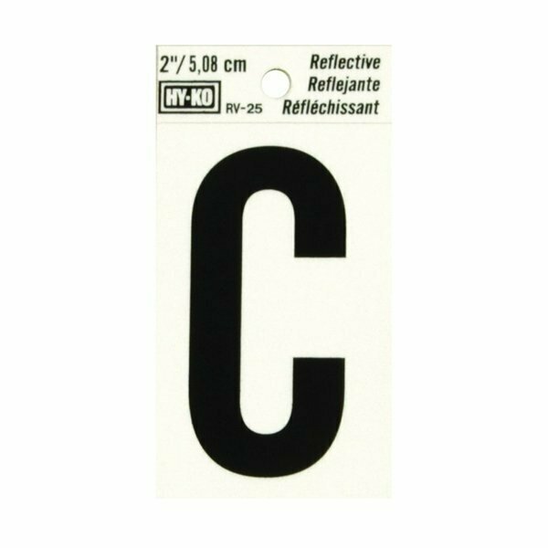Letter House C 2In Refl Blk, Hy-Ko, Mfr#: RV-25/C